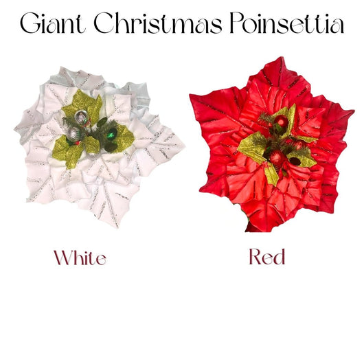 Christmas Decor-Giant Poinsettia Flowers Display
