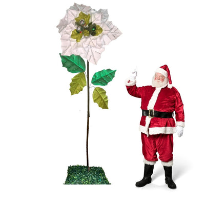 Christmas Decor-Giant Poinsettia Flowers Display