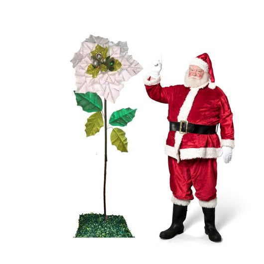 Christmas Decor-Giant Poinsettia Flowers Display