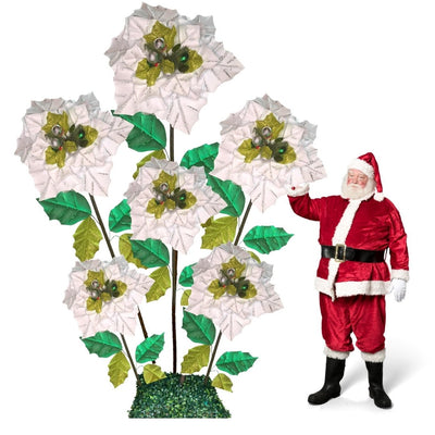 Christmas Decor-Giant Poinsettia Flowers Display