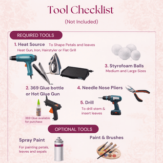 Craft Foam Kit Giant Rose – Pre-Cut Easy Assembly