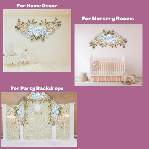 DIY Blush and Whites Foam Wall Flower Kit