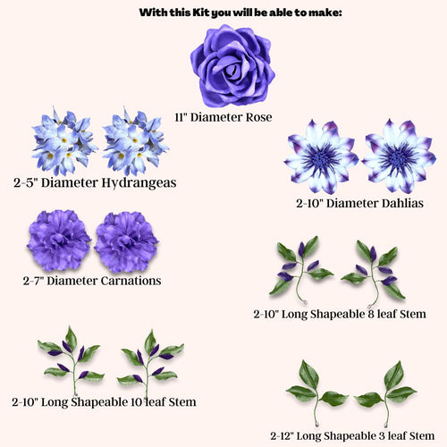 DIY Purples and Whites Foam Wall Flower Kit
