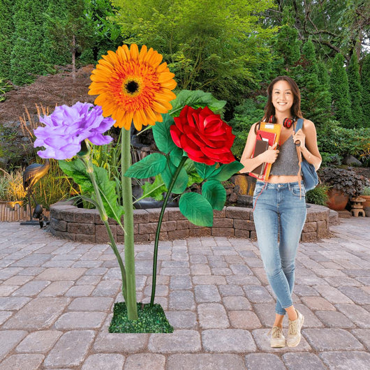 Church Decor-Giant Flower Backdrop – 5.5 ft Tall Customizable Floral Display - amazinggiantflowers