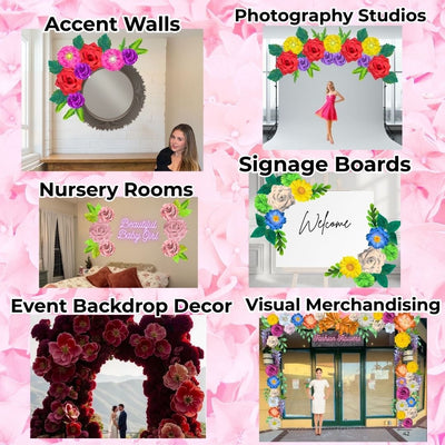 Floribunda Rose Wall Statement Kit - Bloom & Shape - amazinggiantflowers