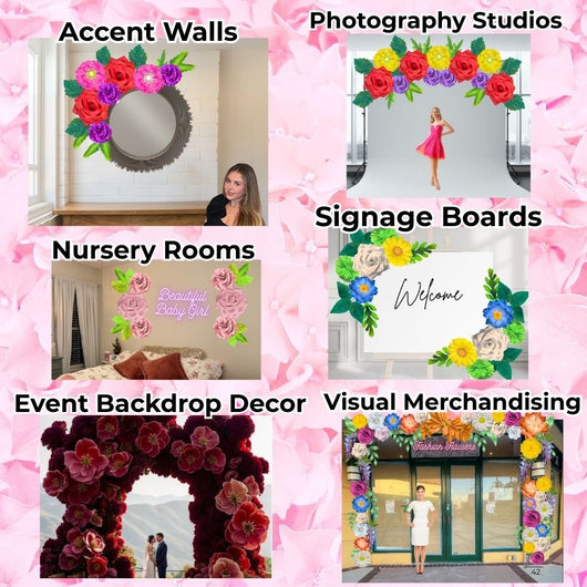 Floribunda Rose Wall Statement Kit - Bloom & Shape - amazinggiantflowers