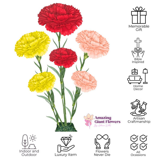 Carnation Dianthus-Giant Flower Arrangement