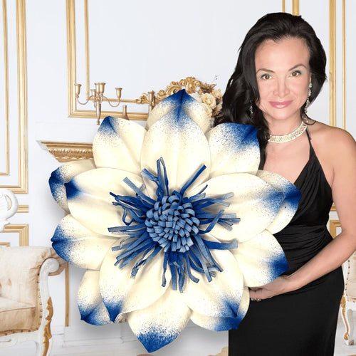 Giant Foam Dahlia Wall Decor - Exquisite Floral Artistry