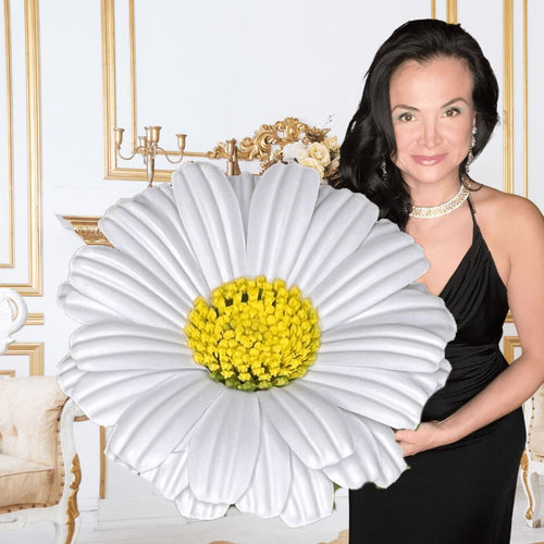 Giant Foam Daisy Wall Decoration - Handcrafted Floral Art