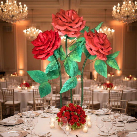 Giant Rose Bouquet Backdrop - amazinggiantflowers