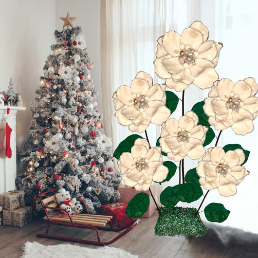 Giant Magnolias Bouquet Backdrop - amazinggiantflowers-Giant Magnolias