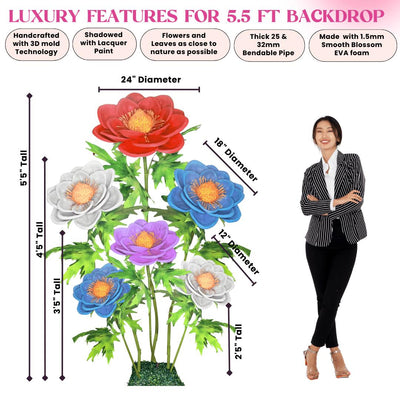 Japanese Anemone Giant Standing Flower Backdrop