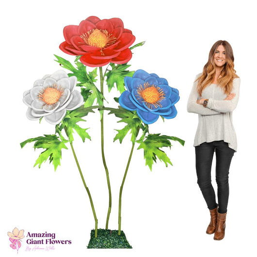 Japanese Anemone Giant Standing Flower Backdrop