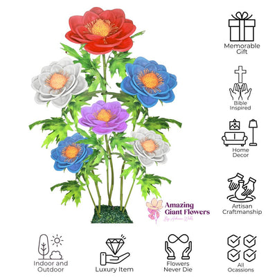 Japanese Anemone Giant Standing Flower Backdrop