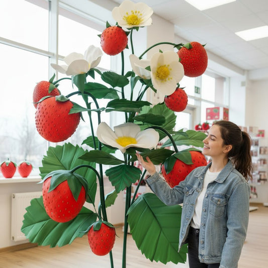 Giant Strawberry Flower - Agricultural Flower Dislays - amazinggiantflowers