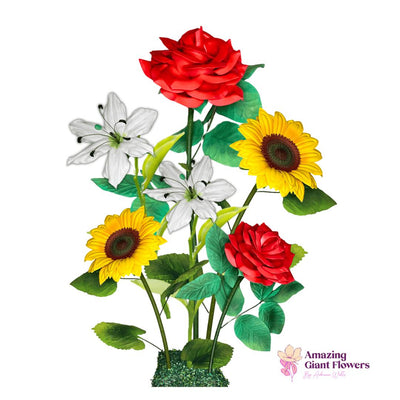 Gift of Grace Giant Flower Backdrop – 5.5 ft Tall Customizable Floral Display