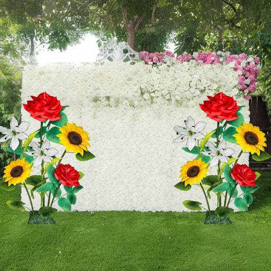 Gift of Grace Giant Flower Backdrop – 5.5 ft Tall Customizable Floral Display