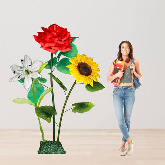 Gift of Grace Giant Flower Backdrop – 5.5 ft Tall Customizable Floral Display