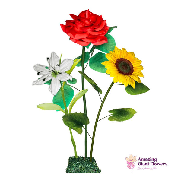 Gift of Grace Giant Flower Backdrop – 5.5 ft Tall Customizable Floral Display