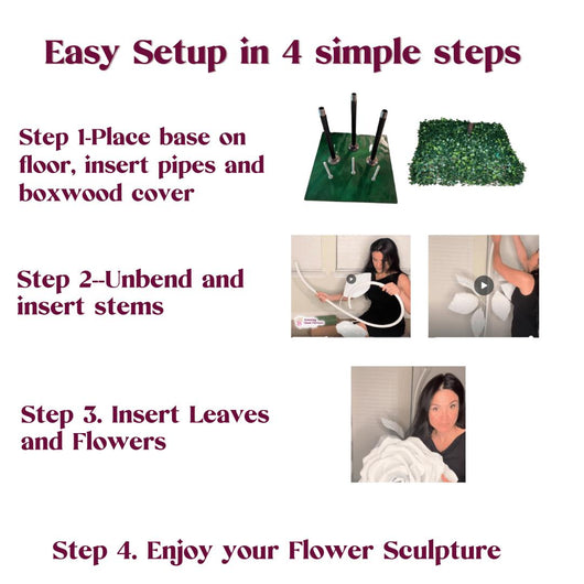 Gift of Grace Giant Flower Backdrop – 5.5 ft Tall Customizable Floral Display