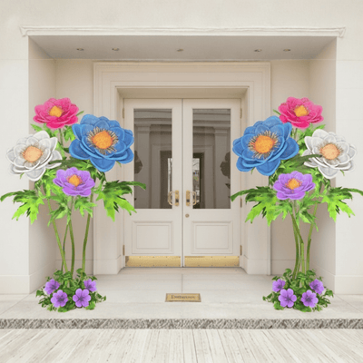 Japanese Anemone Giant Standing Flower Backdrop - amazinggiantflowers