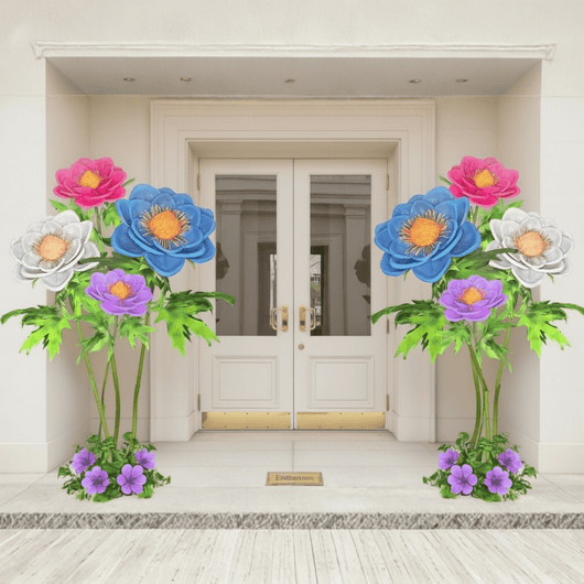 Japanese Anemone Giant Standing Flower Backdrop - amazinggiantflowers