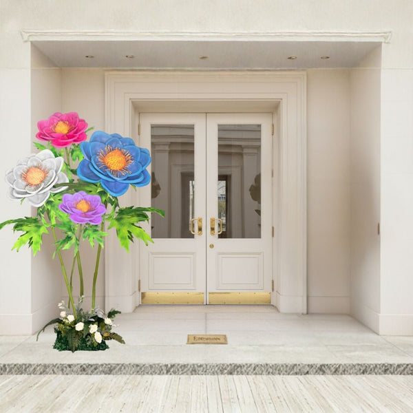 Japanese Anemone Giant Standing Flower Backdrop - amazinggiantflowers