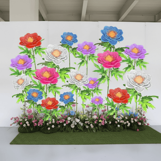 Japanese Anemone Giant Standing Flower Backdrop - amazinggiantflowers