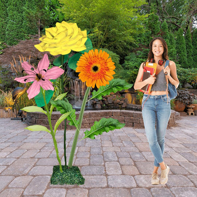 Church Flowers-Giant Flower Backdrop – 5 or 7 ft Tall Customizable Floral Display - amazinggiantflowers