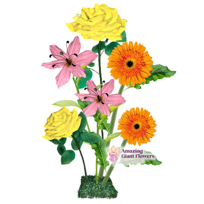 Church Flowers-Giant Flower Backdrop – 5 or 7 ft Tall Customizable Floral Display - amazinggiantflowers