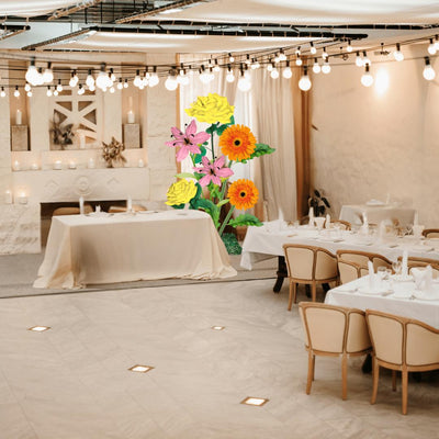 Church Flowers-Giant Flower Backdrop – 5 or 7 ft Tall Customizable Floral Display - amazinggiantflowers