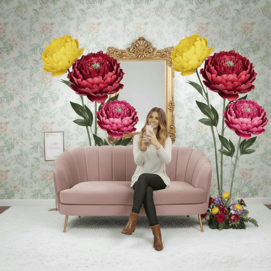 Large Peony Tulip Giant Bouquet - Flower Backdrop - amazinggiantflowers