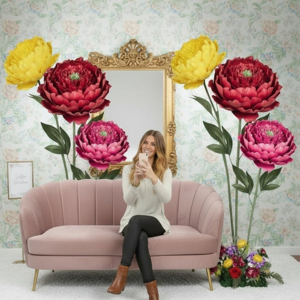 Large Peony Tulip Giant Bouquet - Flower Backdrop - amazinggiantflowers