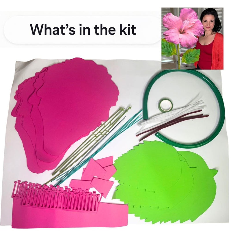 Luau Party Decorations Giant Hibiscus Kit – Pre - Cut Easy - amazinggiantflowers