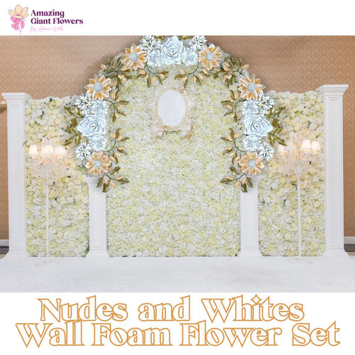 Nudes and Whites Wall Foam Flower Set