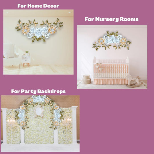 Nudes and Whites Wall Foam Flower Set - amazinggiantflowers