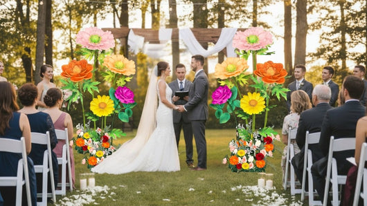 Photo Booth Step & Repeat Wall Flowers - amazinggiantflowers