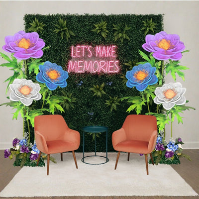 Photo Booth Step & Repeat Wall Flowers - amazinggiantflowers