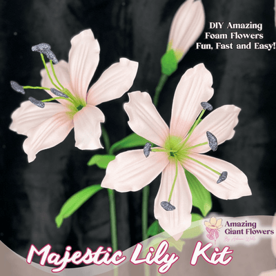 Pink Majestic Lily Handheld Kit - Bloom & Shape (3 Flowers) - amazinggiantflowers