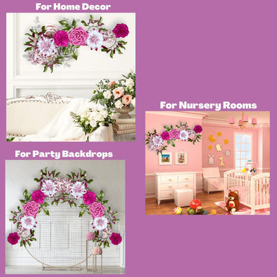 Pinks and Whites DIY Foam Wall Flower Kit