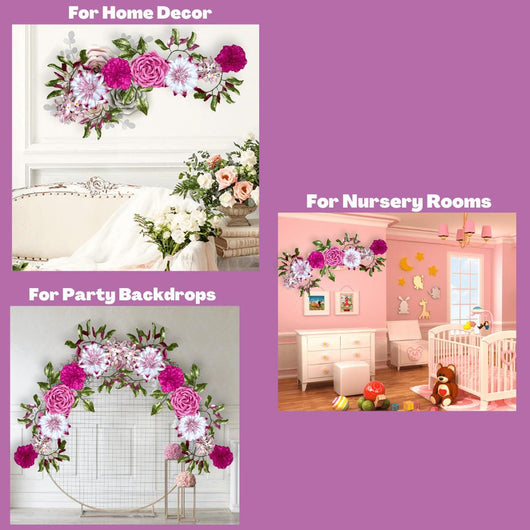 Pinks and Whites DIY Foam Wall Flower Kit