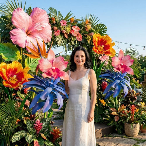 🎨 3D Visualizer-Tropical Flower Arrangement Designer - Interactive Event Mockup