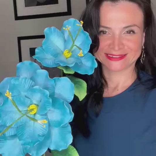 Blue Star of Jerusalem Handheld Kit - Bloom & Shape (3 Flowers)