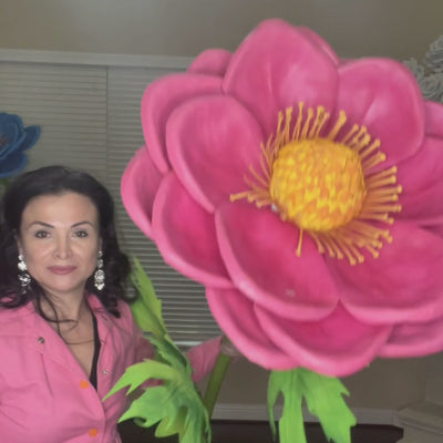 Japanese Anemone Giant Standing Flower Backdrop