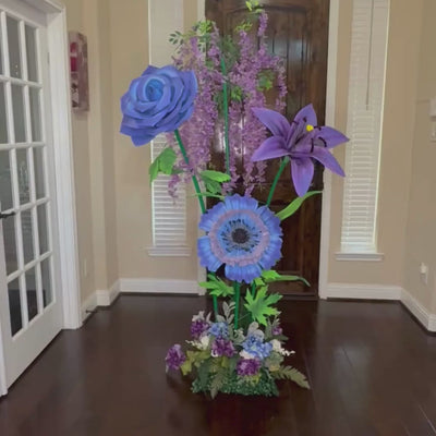 Giant Wisteria Tree | Lavender & Periwinkle Blooms | Event Decor