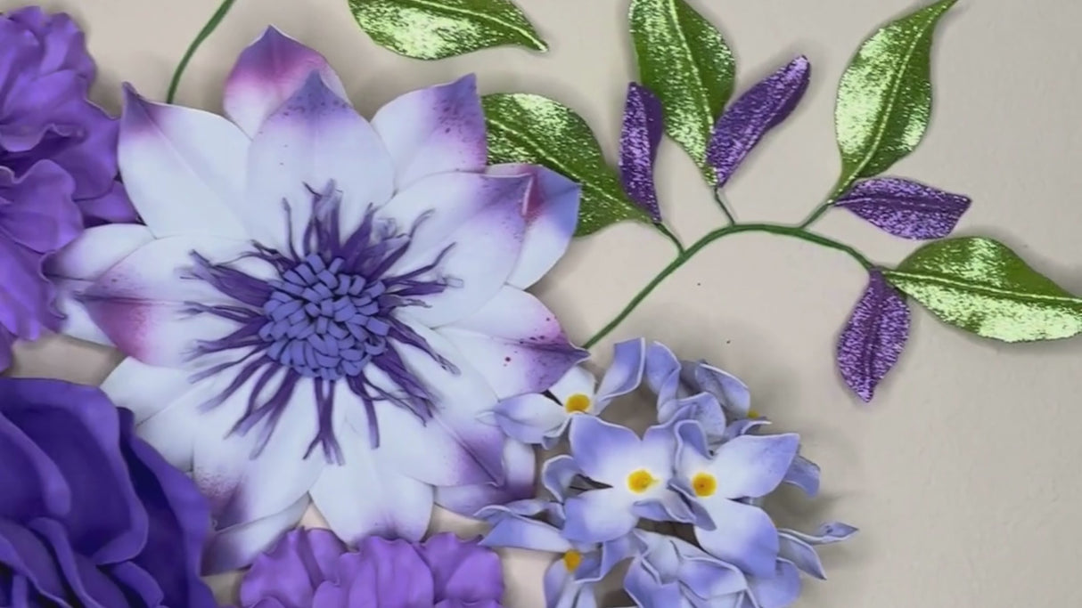 Blues and Whites DIY  Foam Wall Flower Kit