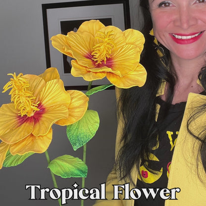 Exotic Handcrafted Foam Tropical Flowers