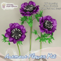 Purple Anemone Handheld Kit - Bloom & Shape (3 Flowers)