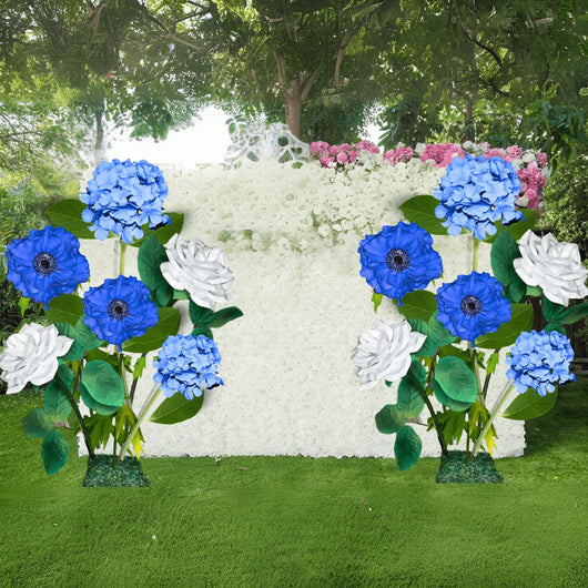 Event Decor Flowers- Giant Flower Backdrop – 5 or 7 ft Tall Customizable Floral Display - amazinggiantflowers