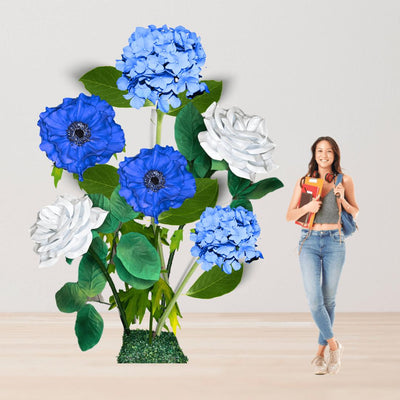 Event Decor Flowers- Giant Flower Backdrop – 5 or 7 ft Tall Customizable Floral Display - amazinggiantflowers